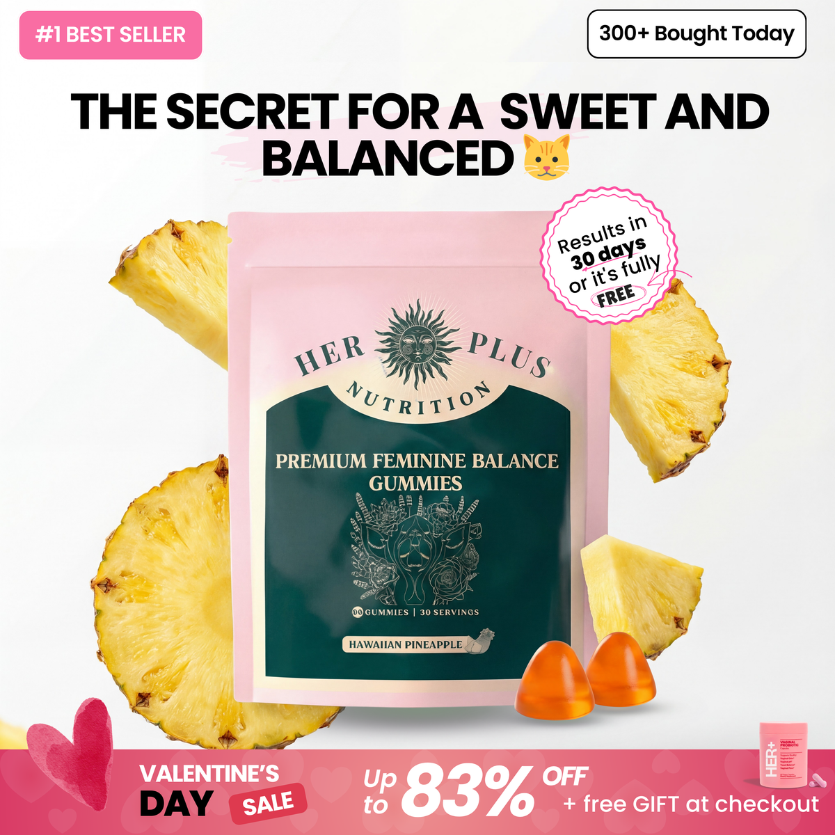 Feminine Balance Pineapple Gummies