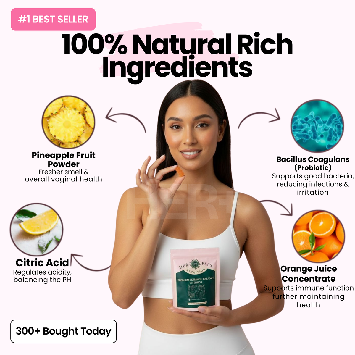 Feminine Balance Pineapple Gummies